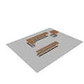 Outdoor Wooden Pergola Design With Long Structure Pavilion Style Roof And Support Columns