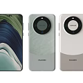 HUAWEI Smartphones With Unique Back Textures Circular Camera Modules And Green Gray Beige Colors