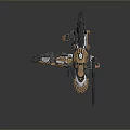 Futuristic Aerospace Spaceship Design With Detailed Engines And Weapon Systems