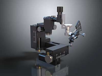 Advanced High Precision Medical Detection Device With Adjustable Knobs And Metal Frame For Laboratory Use 3d model