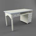 Modern Home Desk With Multiple Drawers And Sturdy Wooden Leg Design