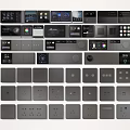 Modern Switch Panels With Various Designs Digital Control And Different Socket Combinations