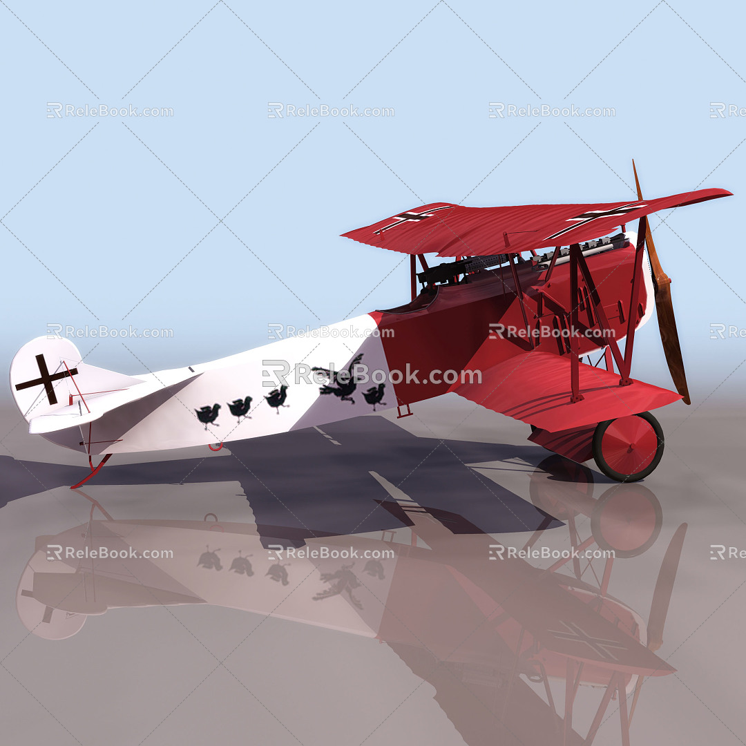 Modern fighter German First World War aircraft 3d model