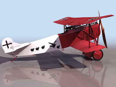 Modern fighter German First World War aircraft 3d model