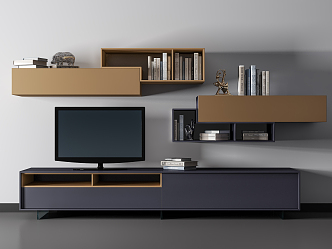 Modern TV Cabinet Computer Cabinet Decorations TV 3d model