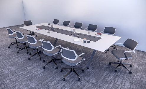 Modern Meeting Table and Chair Office Desk and Chair Office Desk Office Chair 3d model