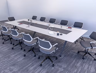 Modern Meeting Table and Chair Office Desk and Chair Office Desk Office Chair 3d model