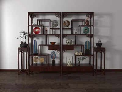 New Chinese Style Study Antique Rack 3d model New Chinese Style Study Antique Rack 3d model
