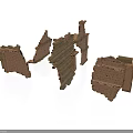 Ancient Historical Architectural Ruins With Broken Weathered Brick Wall Structures