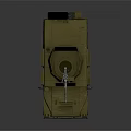 Military Olive Green Tank With Mounted Weapon Armored Body Windows And Heavy Duty Wheels