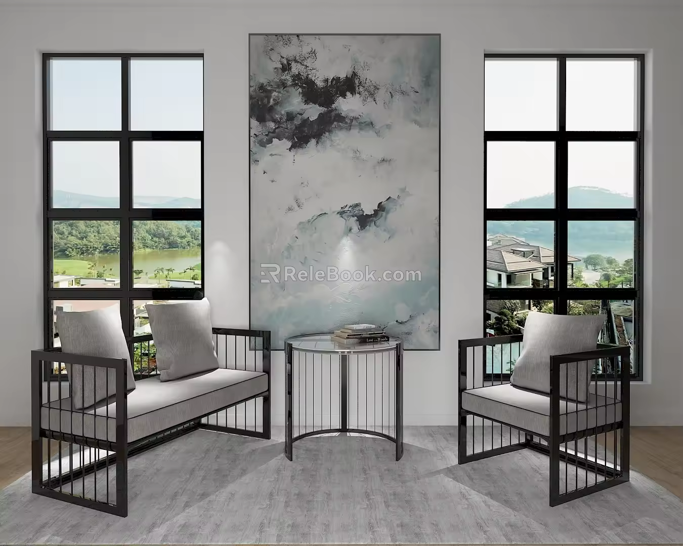New Chinese Style Casual Sofa Combination Sofa 3d model