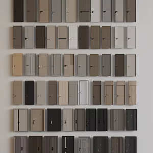 Modern Door Combination Single Door Room Door Entry Door Mother Door Security Door Kitchen Door Changhong Glass Door 3d model
