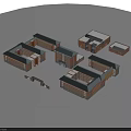 School Campus Buildings With Brick Exteriors Multiple Structures And Roof Designs