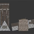 Architectural Models With Various Shapes Including Tower Rectangular And Pyramid Structures