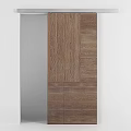 Modern Wooden Hinged Door With Natural Wood Grain Panel Design For Home Interior