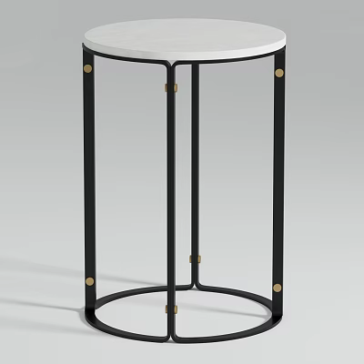 Coffee table, side, round, round 3d model