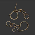 Ancient Metal Handcuffs With Linked Chains As Historical Weapon Artifact