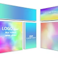 Colorful Lightboxes With Various Designs And Science Technology Text Displays
