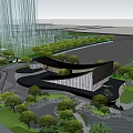Modern Sales Office Architecture Exhibition Art Gallery Architecture 3d model