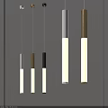 Modern Pendant Lights With Metallic Silver Gold Black Elongated Design For Contemporary Home Decor