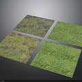 Grass Texture Tiles Featuring Different Green Grass Textures For Scene Design