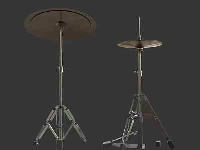 Musical Instruments Cymbals With Sturdy Stands For Drum Set Performance 3d model