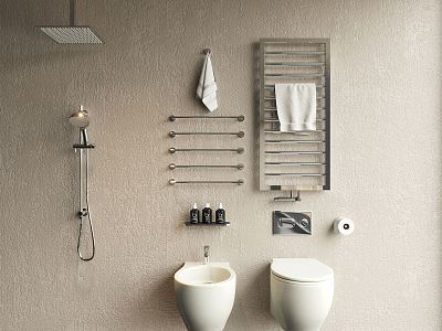 Modern Bathroom Small Toilet Shower Washing Supplies Towel Rack model