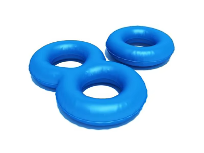 Blue Inflatable Swimming Rings As Fun Recreation Equipment For Water Play 3d model