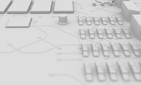 modern information motherboard 3d model