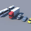 Various Types of Vehicles Including Bus Truck SUV Sedan and Sports Car