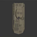Sand Colored Armored Military Vehicle With Wheeled Design And Top Tactical Equipment
