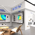 Modern Digital Store Interior With Apple Vivo OPPO Mobile Phones On Display Counters