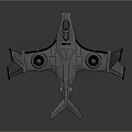3D Rendered Modern Aircraft With Four Propellers Gray Body And Red Wing Tips