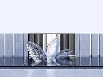 Modern Urban Sculpture Landscape Sculpture 3d model