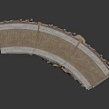 Industrial Sci Fi Interior With Curved Metal Tracks And Metal Frames