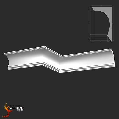 Sleek White Angular Architectural Component For Interior Decoration Design 3d model