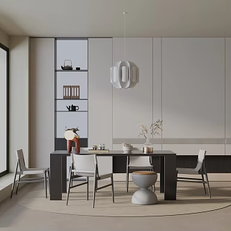 Modern dining table 3d model