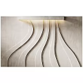 Modern background wall sofa background wall 3d model