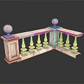 Elegant Classical Stone Balustrade With Ornate Columns And Spherical Finials