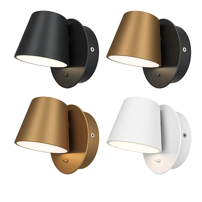 Modern Contemporary Wall Lamps With Black Gold White Colors Simple Sleek Design For Home Decor 3d model