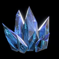 Blue Crystal Decorative Ornament Set With Glowing Effect And Mystical Symbols For Home Decor