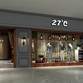 Elegant Clothing Store Interior With Chandeliers Display Shelves Framed Art And Sofas
