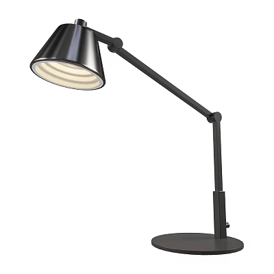 Black Adjustable Arm Desk Lamp With Sturdy Base And Modern Design 3d model Black Adjustable Arm Desk Lamp With Sturdy Base And Modern Design 3d model