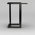 Technology Exhibition Hall With Sleek Black Metal Frame Display Stand Design