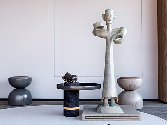 Modern Sculpture Interior Furnishings Decorations Interior Sculpture Sanxingdui Sculpture 3d model