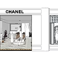 Luxury Chanel Clothing Store Front With Window Display And Interior Clothing Racks