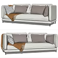 Modern multiplayer sofa IKEA double sofa 3d model