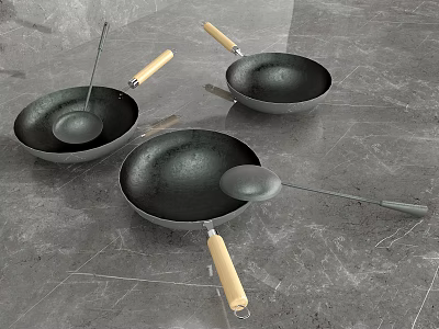 Modern Pot Iron Pot Kitchen Supplies 3d model Modern Pot Iron Pot Kitchen Supplies 3d model
