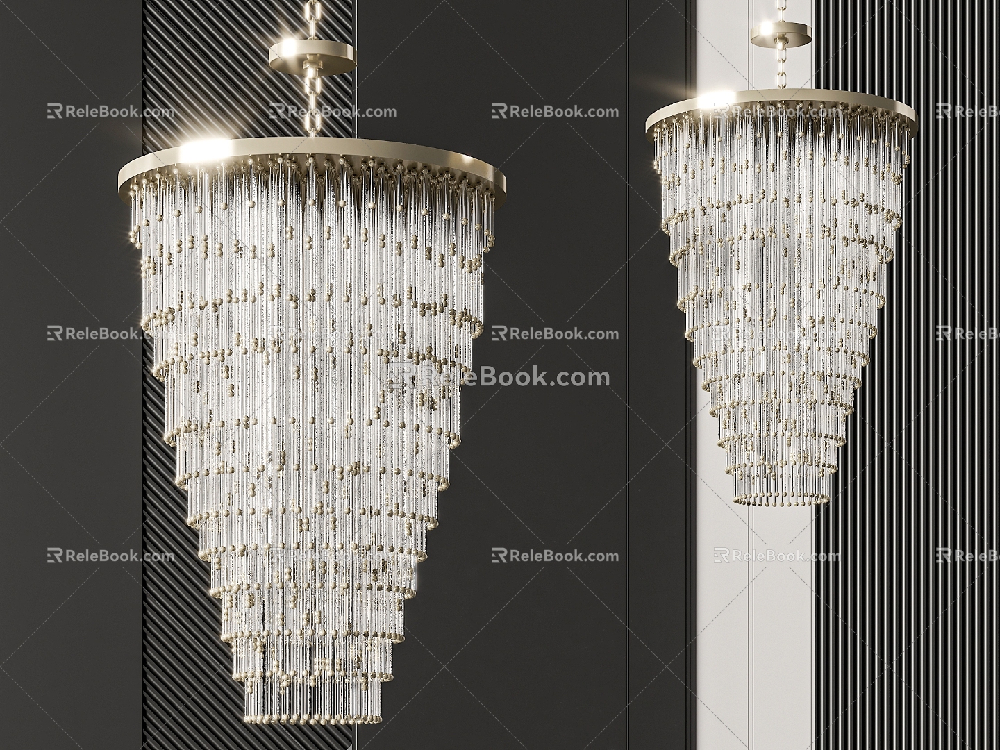 Crystal chandelier 3d model