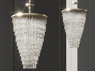 Crystal chandelier 3d model